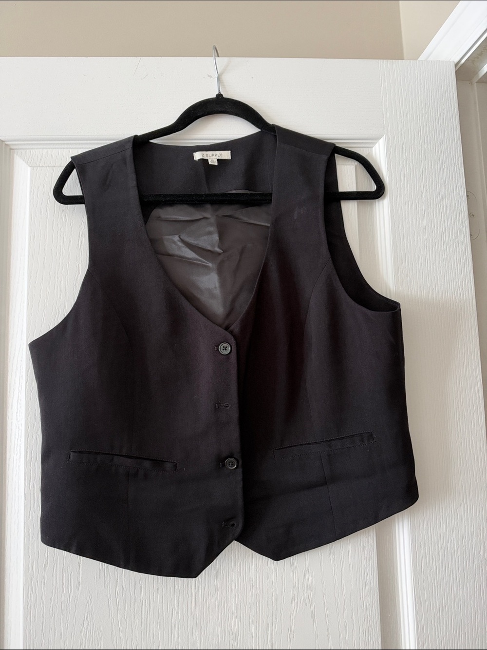 Z Supply Black Women's Button-Front Vest